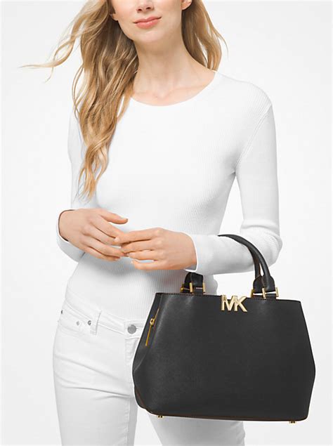 michael michael kors florence medium saffiano leather satchel|Michael Kors edith large satchel.